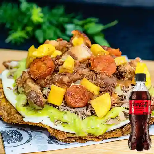 Combo Patacón Paisa + Coca Cola Sin Azúcar 400 ml