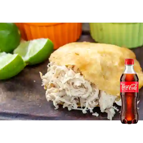 Combo Arepa de Pollo&Chorizo +cocacola Orig 400Ml