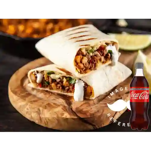 Combo Burrito Mixto + Coca-Cola Sabor Ligero 400 ml