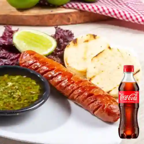 Combo Arepa c/ Queso&Chorizo +Cocacola Orig 400ml