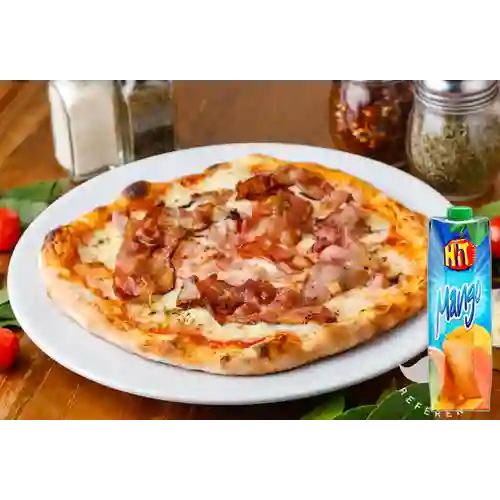 Combo Pizza Grande de Pollo y Tocineta + Hit Mango 1 l