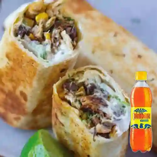Combo Burrito Pechuga y Tocineta + Colombiana 250 ml