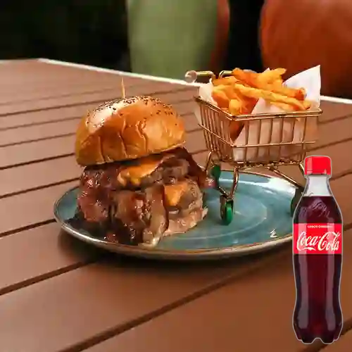 Combo Doble Carne + Coca-Cola Sabor Original 400 ml