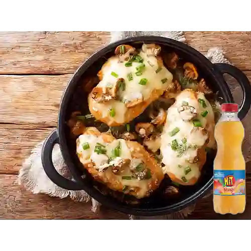 Combo Pechuga con Queso + Hit Mango 400 ml