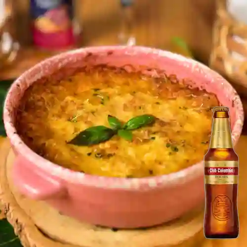 Combo Lasagna Ragu Alla Bolognese + Club Col. Dorada 330ml