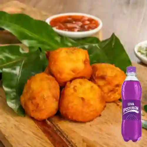 Combo 3 Papas Rellenas + Postobon Uva 400 ml