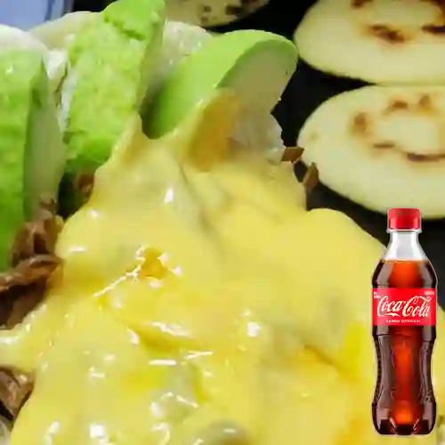 Combo Arepa Chesse Meat + Coca Cola Original 400 ml