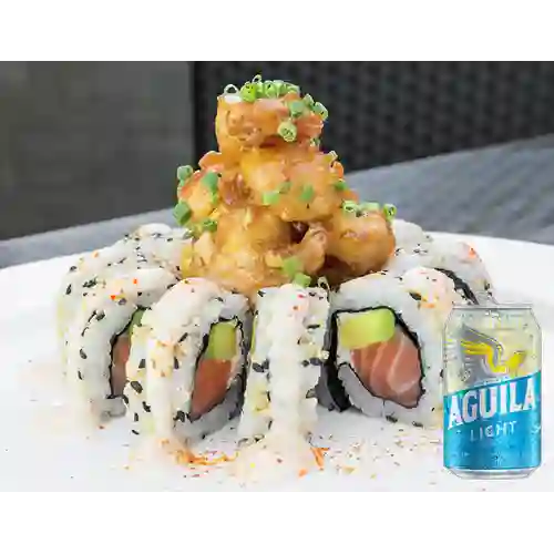 Combo Sushi Dinamita + Cerveza Aguila Light Lta 330ml
