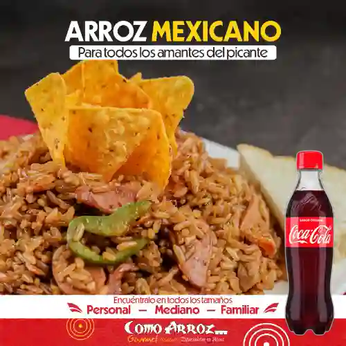 Combo Arroz Mexicano Cuarto +Cocacola Orig 400ml