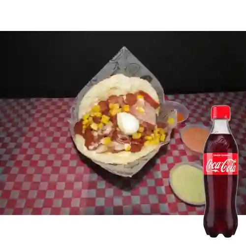 Combo Arepa Ranchera + Coca Cola 400ML.