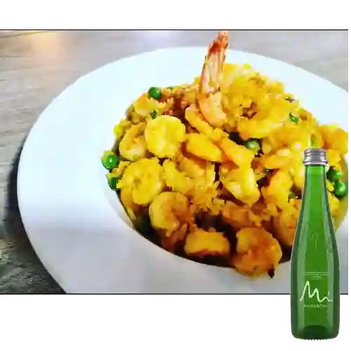 Combo Arroz de Camarones +Agua Manantial C/Gas 300ml