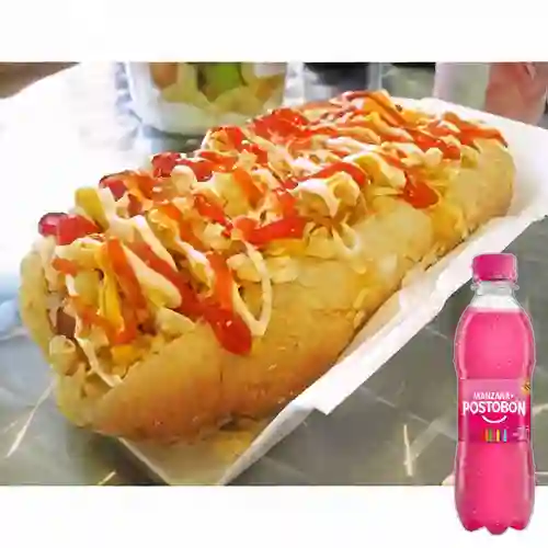 Combo Perro Sencillo + Manzana 250 ml