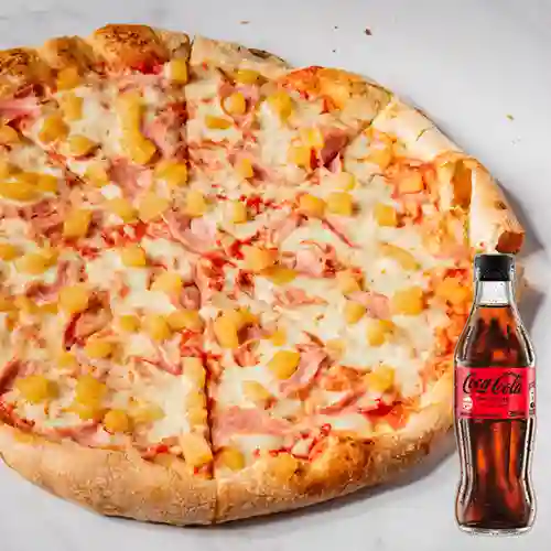 Combo Pizza Hawaiana + Coca Cola Sin Azúcar 300Ml