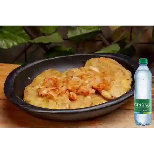 Combo Patacón con Hogao + Cristal Con Gas 600 ml