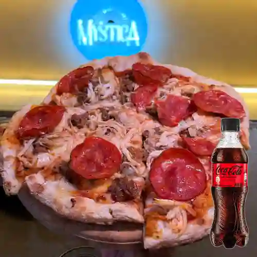 Combo Meat Pizza + Coca Cola Sin Azúcar 400 ml