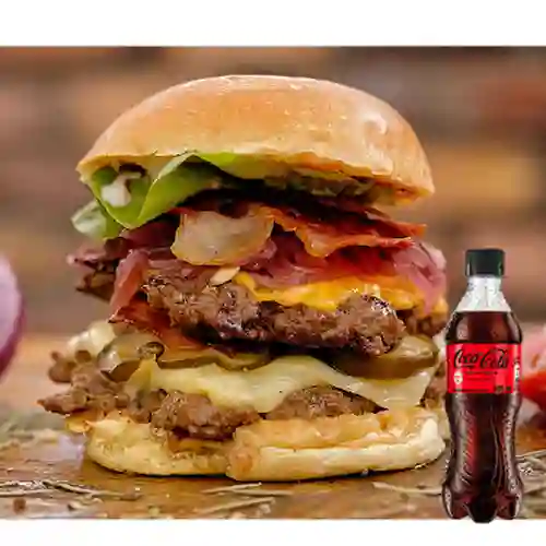 Hamburguesa Agata Doble Carne 280gr +CocaCola S/az 400ml