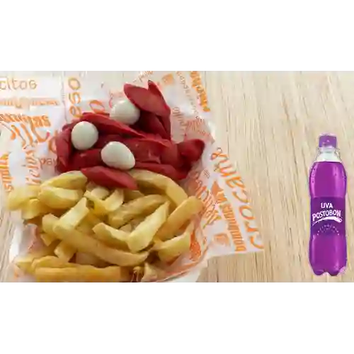Combo Menu Infantil Salchipapas + Postobon Uva 400 ml