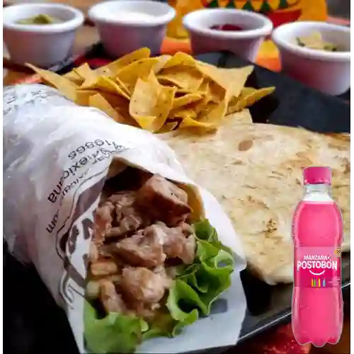 Combo Burro Mixto + Postobón Manzana 250 ml