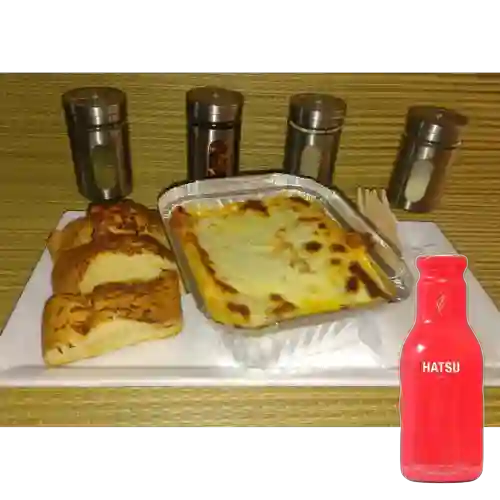 Combo Lasagna Ragú Mix + Te Rojo Hatsu 400 Ml.