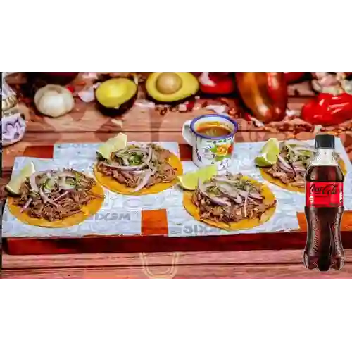 Combo Taco Birria + Coca Cola Sin Azúcar 400 ml