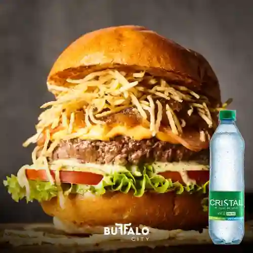 Combo la Callejera + Agua Cristal con Gas
