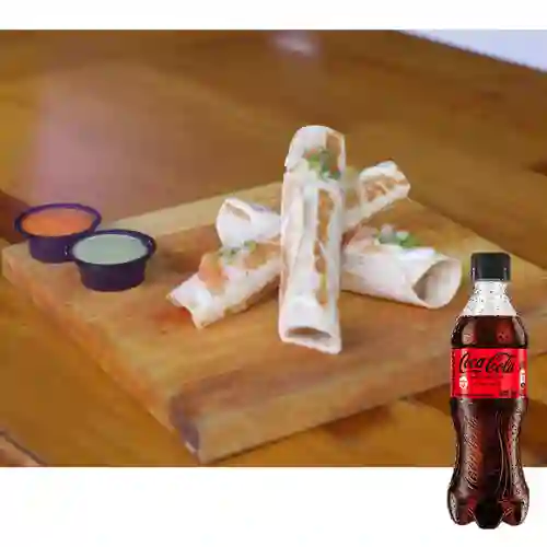 Combo Flautas Birria de Res +Cocacola S/az 400ml