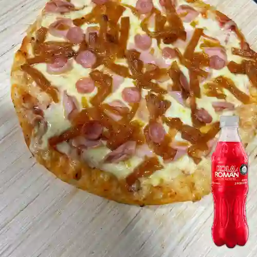 Pizzeta Tradicional Hawaiana +Kola Román Org 400ML
