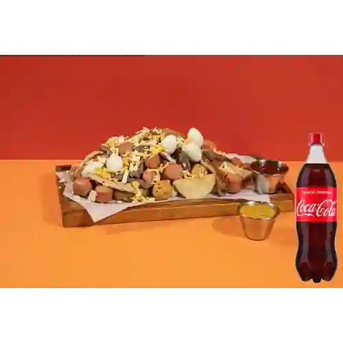Salchipapa Trifásica 1200 Gramos +Cocacola Org 1,5 l