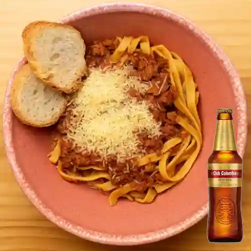 Combo Pastas Ragu Bolognese + Club Col. Dorada Bot. 330ml
