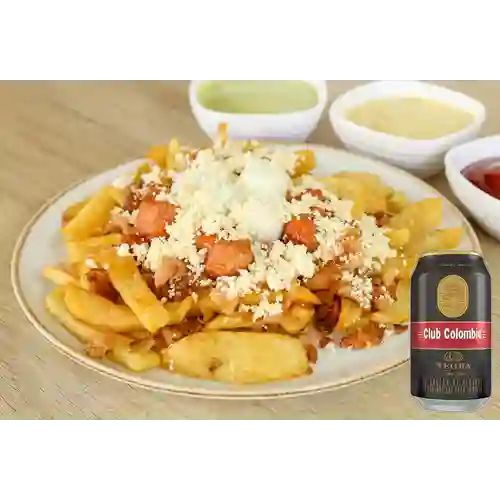 Combo Papas Old School + Club col. Negra Lta 330ml