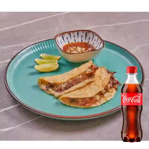 Tacos Birria de Res x2 +CocaCola Org 400ml