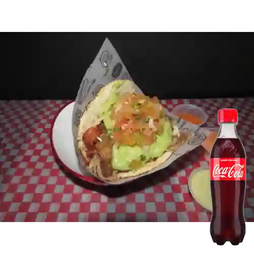 Combo Arepa de Carne + Coca Cola 400ML.
