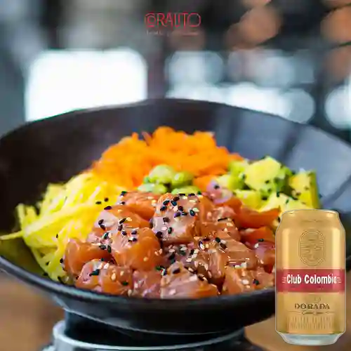Combo Salmón Fresco + Club col. Dorada Lta 330ml