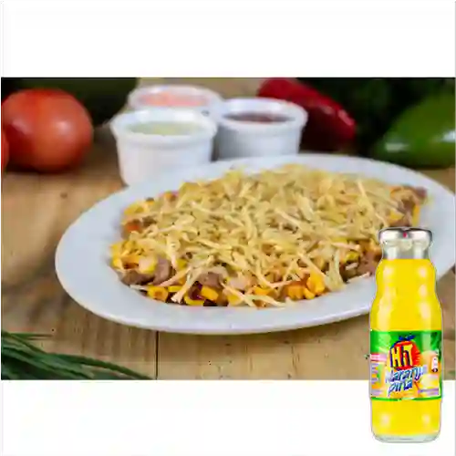 Mazorca Mixta (Pollo&Carne) + Hit Naranja Piña 237 ml