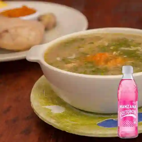 Combo Sancocho con Pollo Criollo + Manzana 300 ml