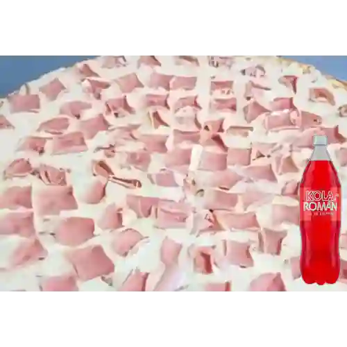 Combo Pizza de Jamón&Queso Medium +Kola Roman 1.5 Lt