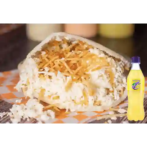 Combo Arepa con Queso + Gaseosa Quatro 400 ml