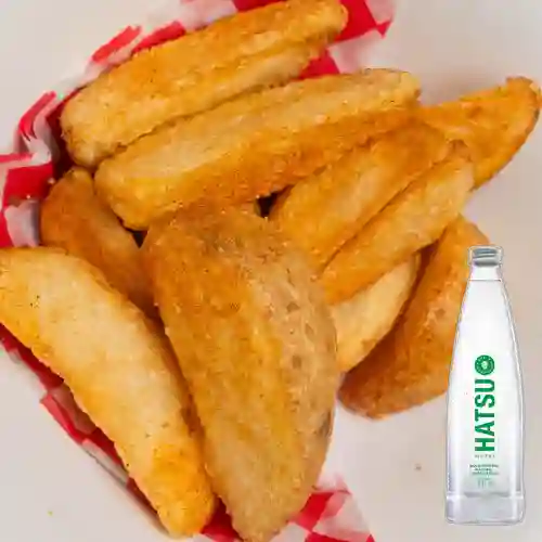 Combo Papas Rústicas + Agua Hatsu con Gas 300ml
