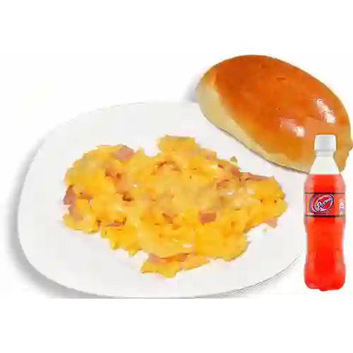 Combo Huevos Revueltos c/ Jamón&Queso +Premio 300ml