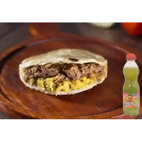 Combo Arepa Pollo Vaquero + Hit Lulo 500 ml