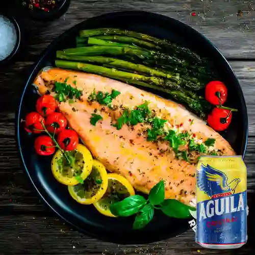 Combo Trucha Asada Ejecutivo + Aguila Orig Lta 330ml