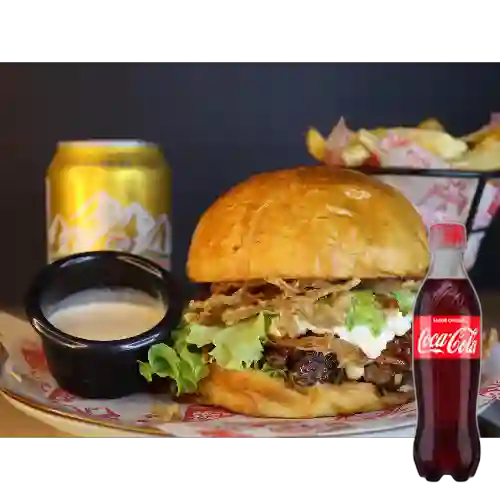 Combo Hamburguesa la Glotona +Cocacola Personal 400Ml