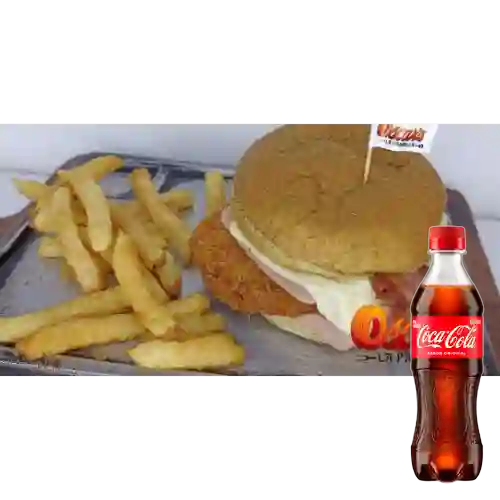 Combo Hamburguesa Chrysler + Coca Cola Original 400 ml