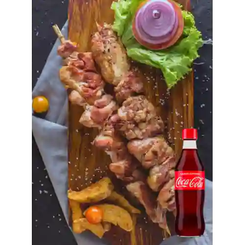 Combo Chuzo de Pollo + Coca-Cola Sabor Original 350 ml