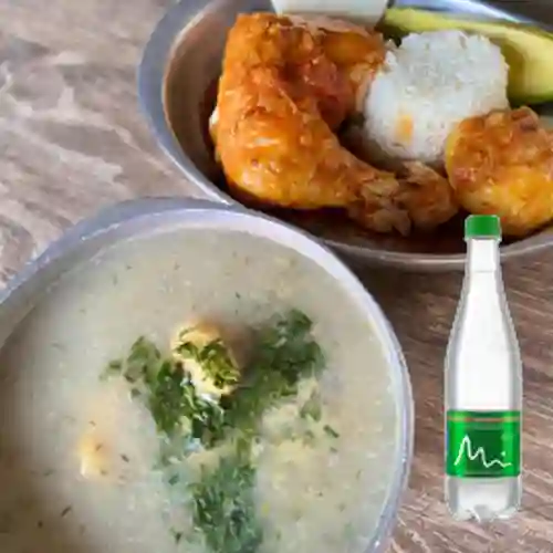 Combo Sancocho de Pollo + Manantial Con Gas 600ML