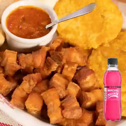 Combo Chicharroncitos con Arepa. + Manzana 400Cm