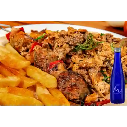 Combo Mixto de Carnes + Manatial Sin Gas 300ML