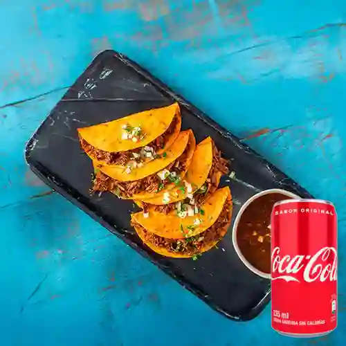 Combo Taco Birria + Coca-Cola Original 235 ml