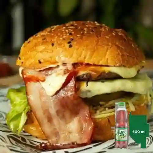 Hamb. res especial + mr tea limón 500ml