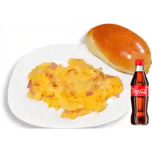Huevos Revueltos c/ Jamón&Queso +Cocacola Org 300ML